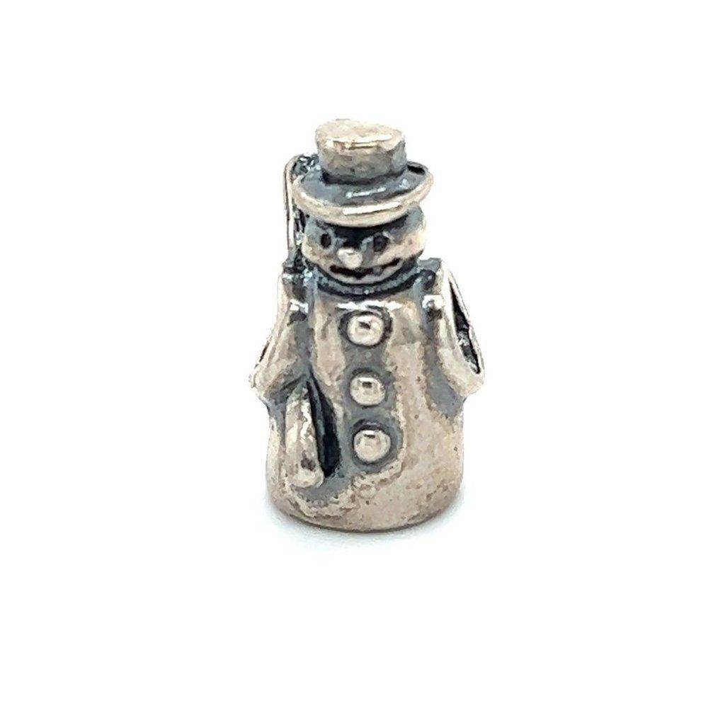 Retired Trollbeads Snowman Bead